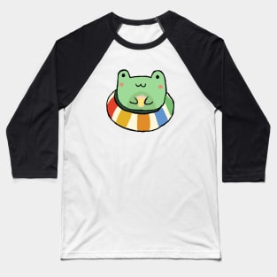 Frog in a floaty Baseball T-Shirt